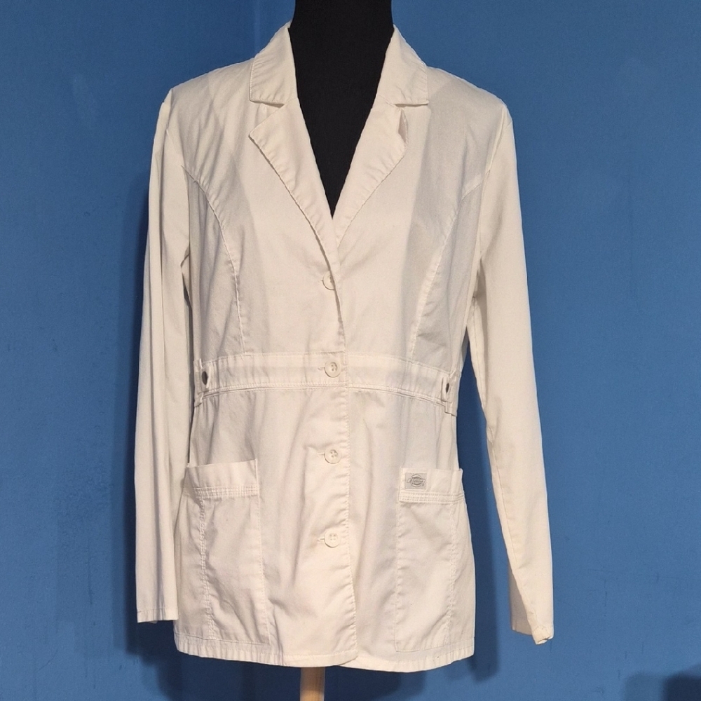 Womans Dickies White Lab Jacket